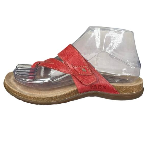 Taos Women’s Perfect Red Leather Thong Sandal Size US 6 - Picture 3 of 11